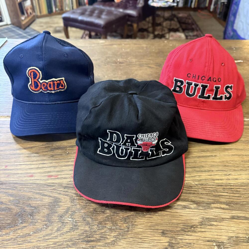 AS IS vintage Chicago Bears Bulls snapback hat starter korea